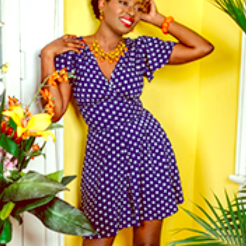 Trashy Diva Camilla Romper Blue Big Polka Dot